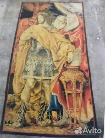Старинный огромный гобелен шпалера 18 век