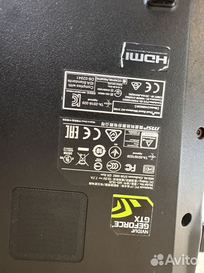 Игровой ноутбук msi ms-16j9. 24гб озу, 1тб