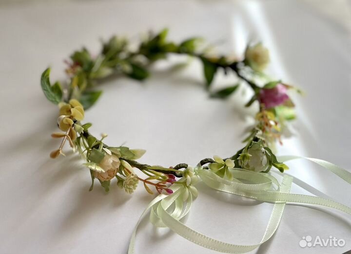 Веночек детский из цветов тонкий