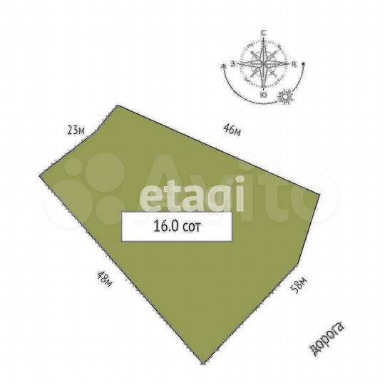 Участок 16 сот. (СНТ, ДНП)