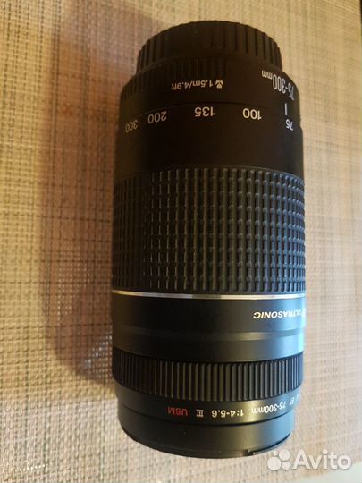 Фотообъектив Canon Zoom 75-300mm 1:4-5,6 iii USM