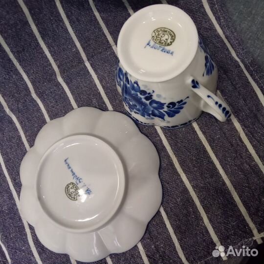 Чайная пара Гжель