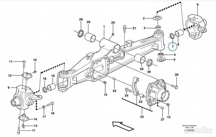 641735 Сальник полуоси экскаватор погрузчик