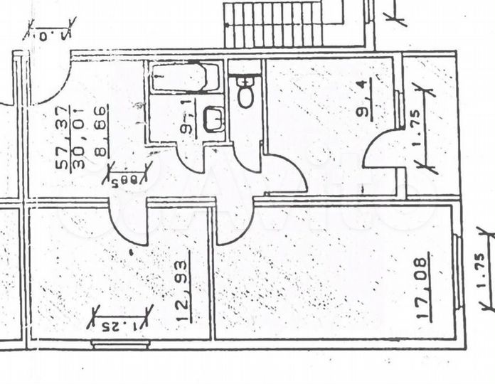 2-к. квартира, 55,6 м², 1/2 эт.