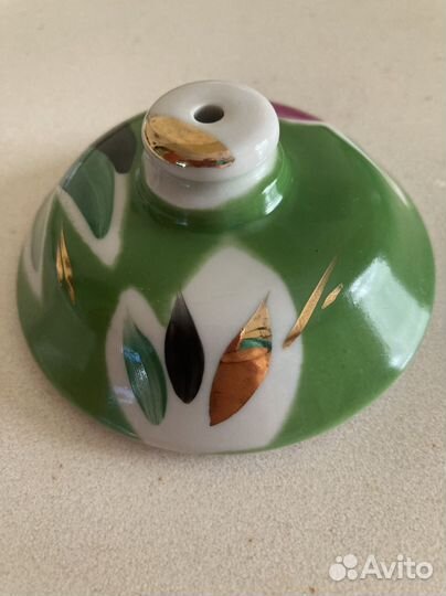 Крышка фарфоровая от чайника Дулево Георгин Астры