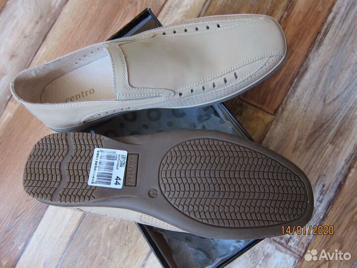 Туфли летние мужские кожаные