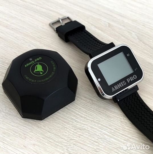 Кнопка вызова официанта модель Бургер с часами