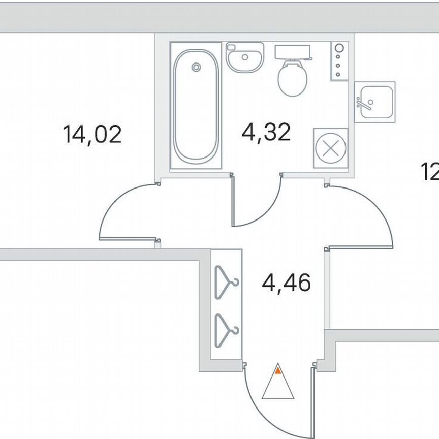 1-к. квартира, 38 м², 1/4 эт.