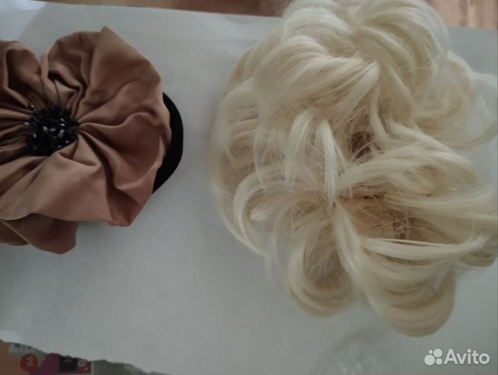 Шиньон для хвоста новый на волосы с резинкой