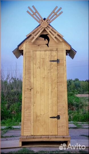Уличный туалет деревянный С531
