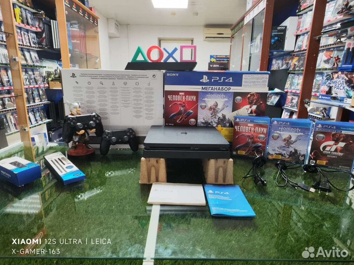 PS4 Slim 1TB(2208-2021) 2 Геймпада/3 Диска Хит,Доп