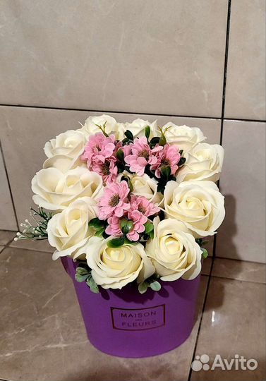 Букет из мыльных роз