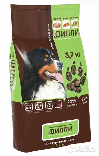 Корм для собак Дилли 3,7 кг