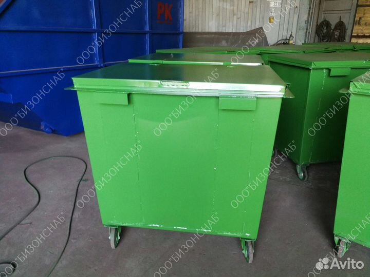 Мусорный евроконтейнер металлический 1,1 м3 Арт 96
