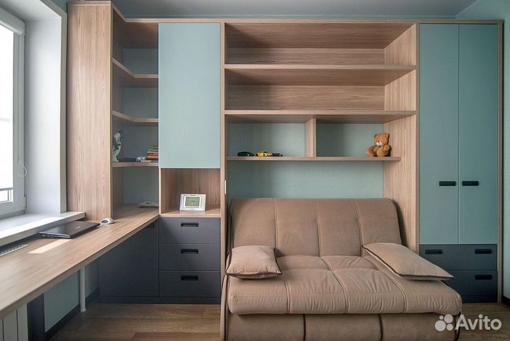 Рабочая зона с кроватью