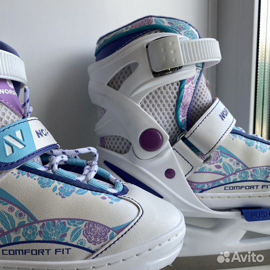 Коньки детские, nordway, р.26-31, раздвижные