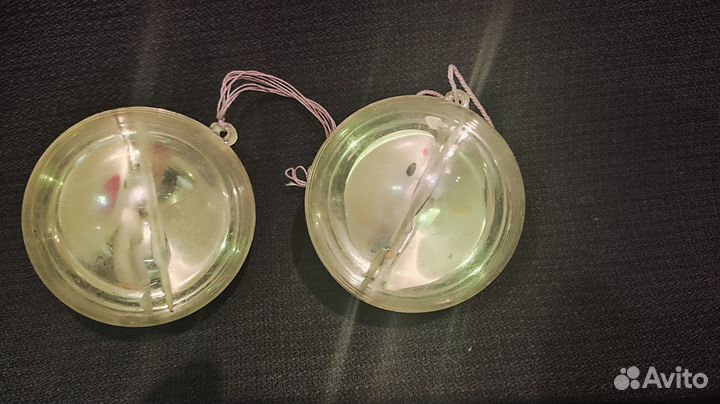 Ёлочная игрушка Шар с бабочкой Пластмасса СССР