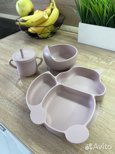 Набор детской силиконовой посуды