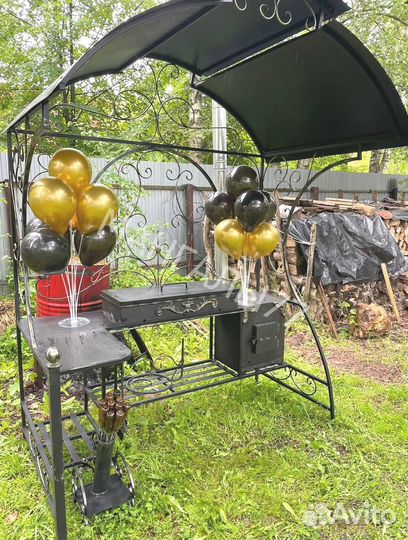 Кованные мангалы с крышей