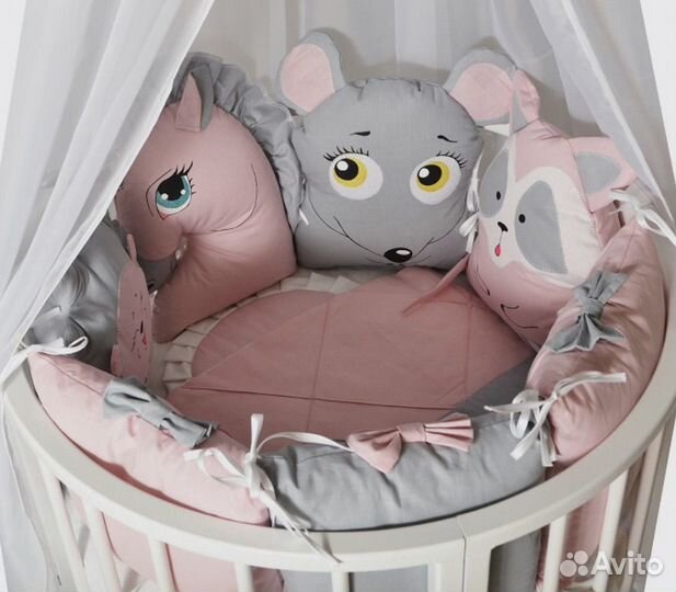 Комплект в кроватку с балдахином