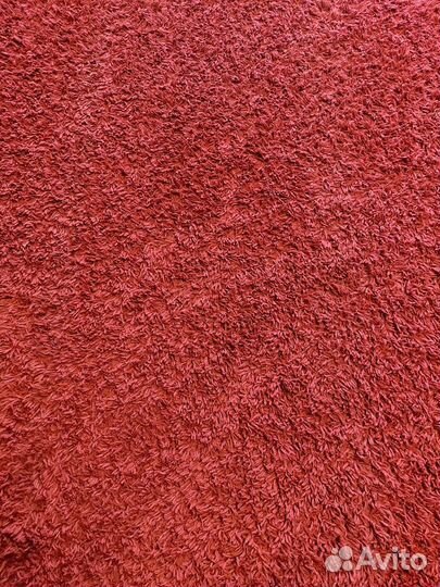 Ковёр с длинным ворсом, ковёр шегги,цвет марсала