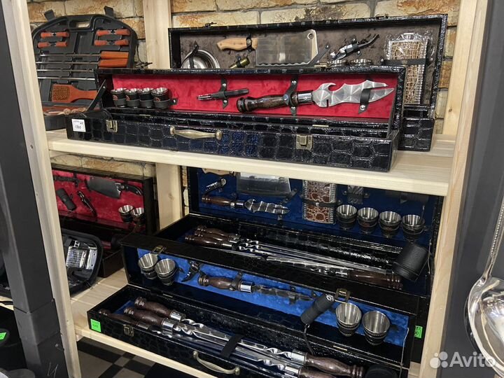 Набор шампуров барбекю в кейсе пикик