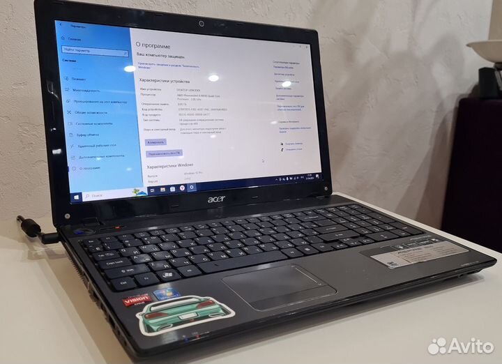 Ноутбук acer SSD+HDD/4ядра/8GB/1GB