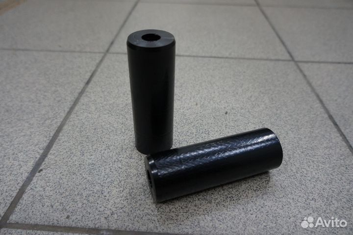 Пеги на BMX 14мм 2 шт черные стальные с насечками