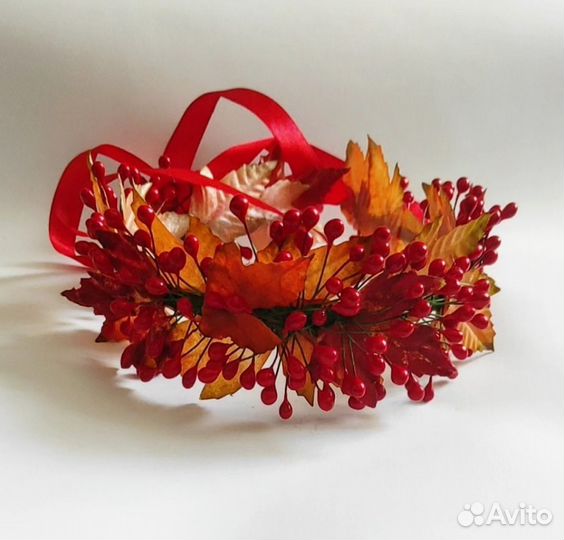 Ободок-венок для волос осенний