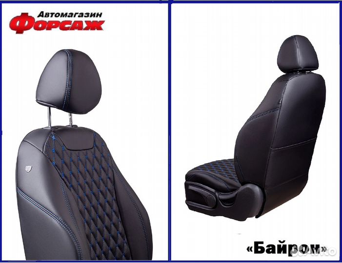 Автомобильные чехлы Ssang Yong Rexton син.строчка