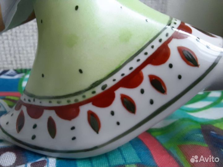 Лиса с петухом скульптура фарфор Промыслы Вербилок