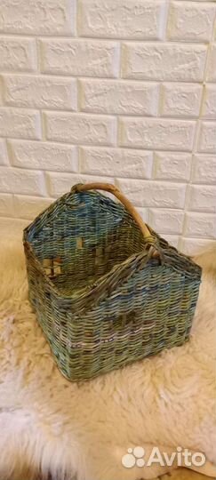 Корзина плетеная с ручкой
