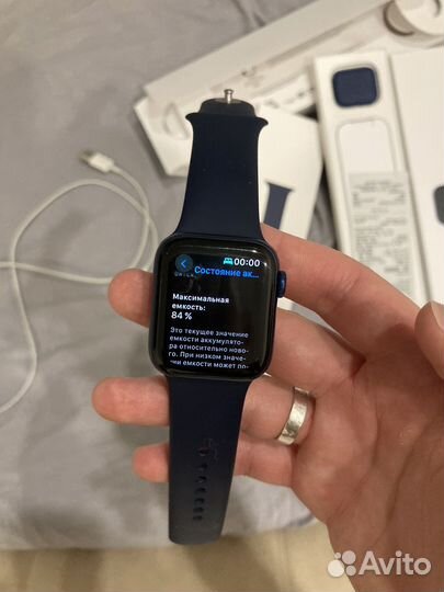 Часы apple watch 6 40 mm blue