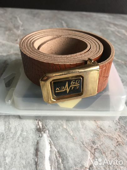 Кожаный ремень-раритет кзатэ 60