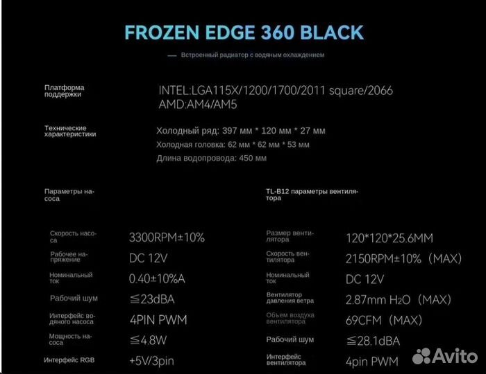 Сжо Thermalright frozen edge 360 black