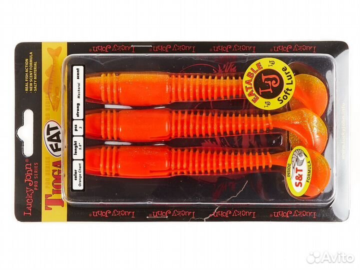 Виброхвосты Lucky John Pro Series Tioga Fat 5.9in