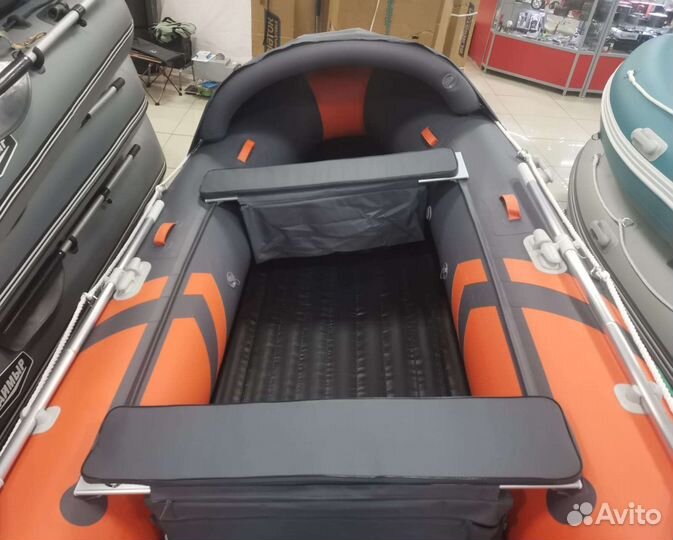 Лодка Gladiator E 380 Pro серо-оранжевый