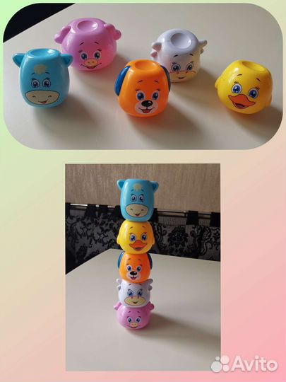 Игрушки. Пирамидка. Неваляшка. Руль