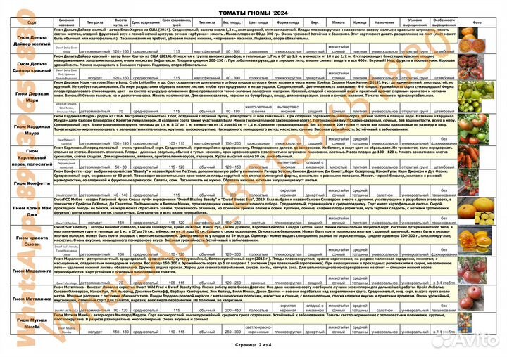 Семена томатов серии Гном Томатный - 43 сорта