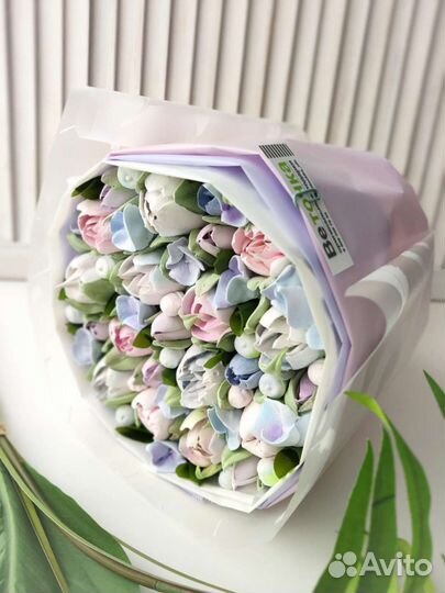 Съедобные букеты из зефира