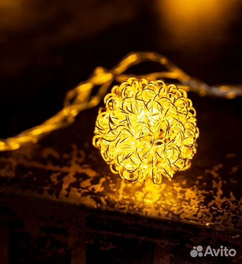 Гирлянда шарики 5 метров новые