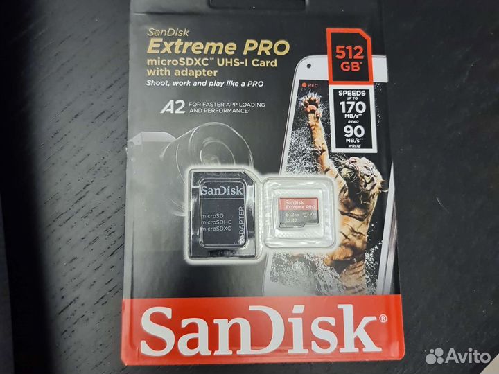 Оригинал Карта памяти micro sd SanDisk 512GB