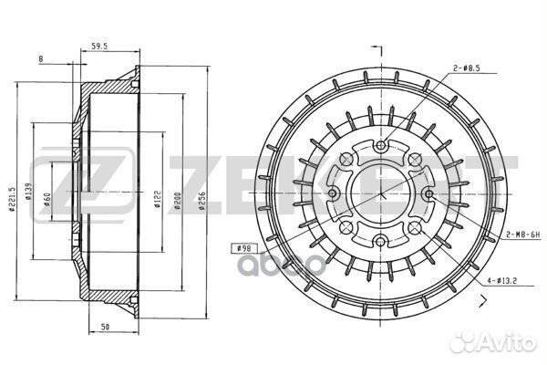 Барабан тормозной задний LADA 110-112 95- 2108