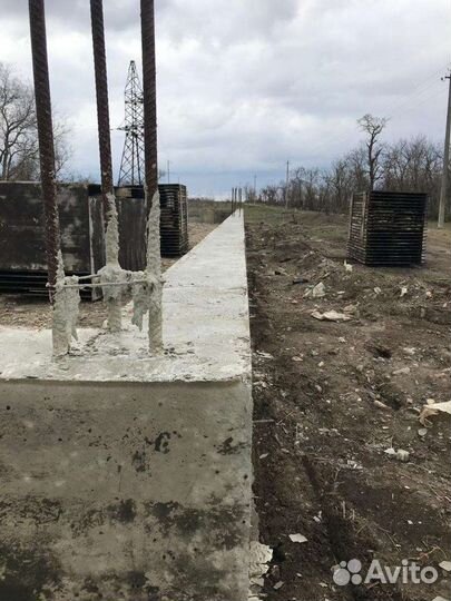 Заливка фундамента