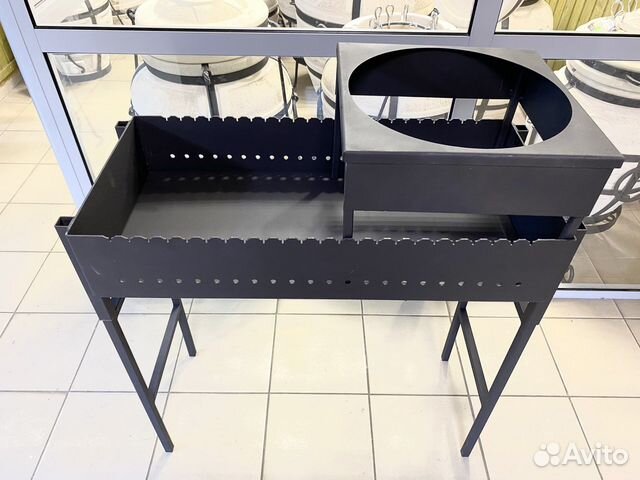 Мангал с печью под казан