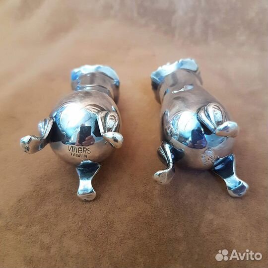 Старинные солонка перечница соусник серебрение Анг