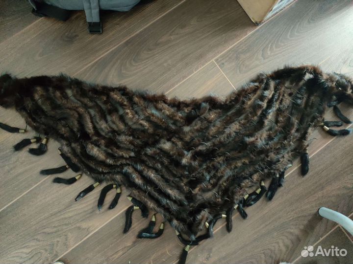 Платок шаль из натуральной норки