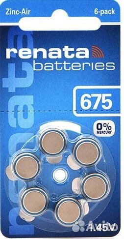 Батарейка Renata 675 10 13