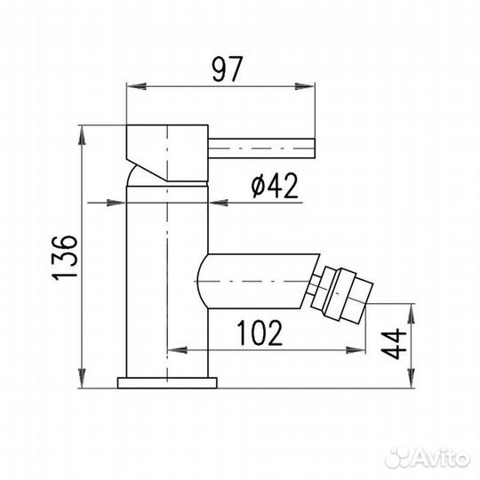 Смеситель для биде Rav Slezak Seina SE945.5KSM