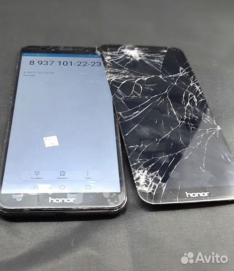 Замена разбитого стекла (тачскрин) на Huawei Honor